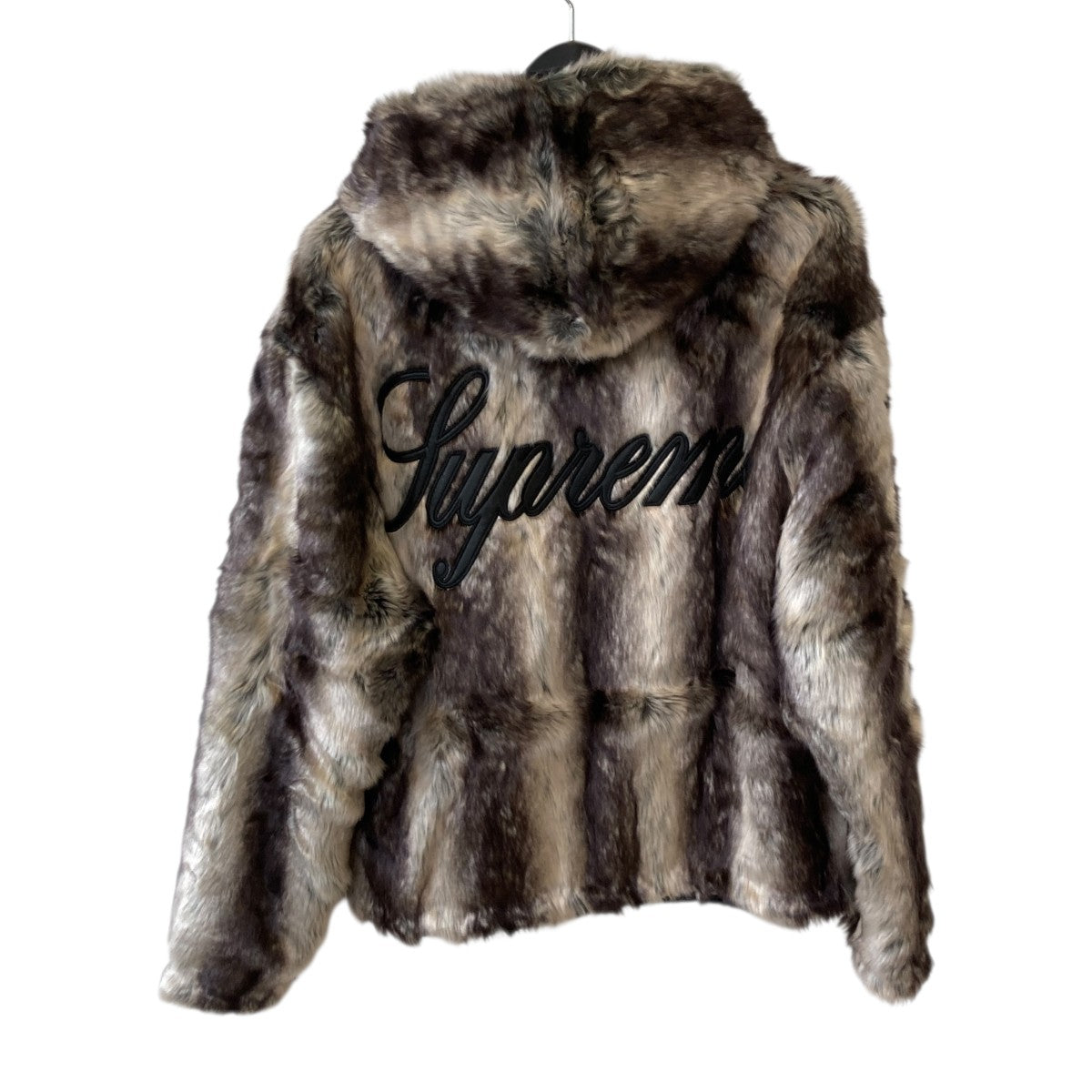 20AWfaux fur reversible hooded jacketファージャケット