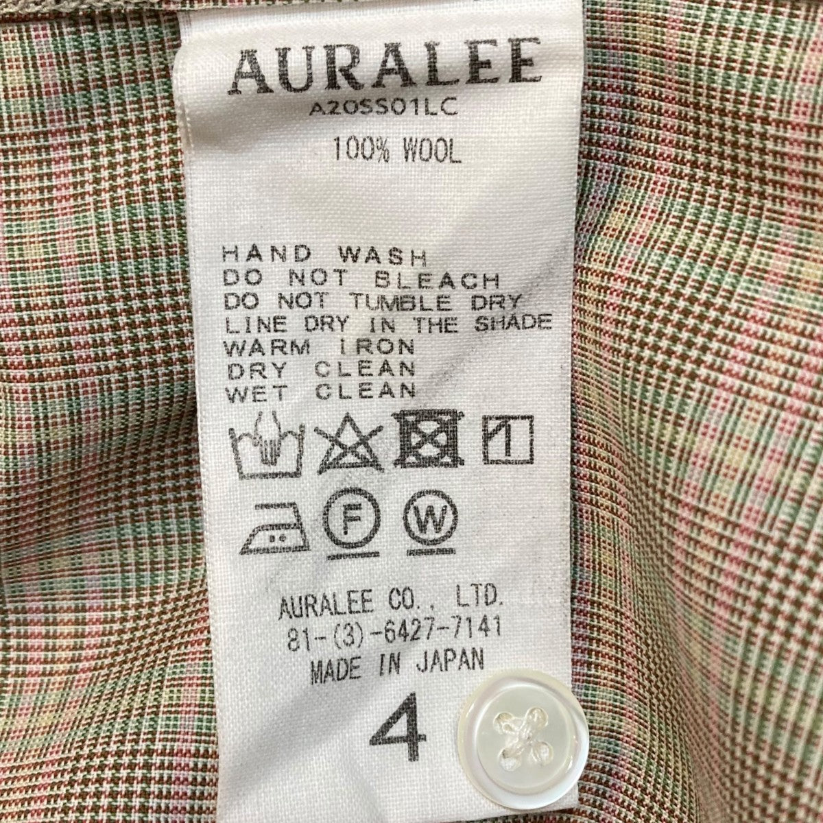 AURALEE CASHMERE CHECK STOLEブラウンイエローチェック Auralee Cashmere Check Stole - Brown/Yellow Check | Garmentory