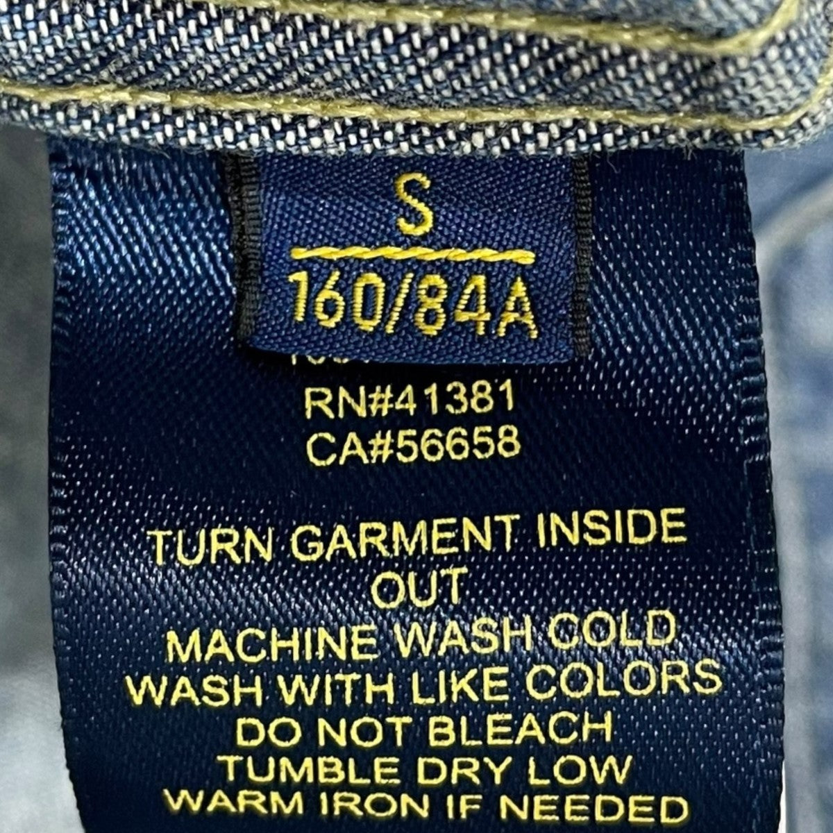 ラルフローレン　裾ロゴ　　ホースロゴ　デニムシャツ　インディゴ　現行タグ　QR Polo by Ralph Lauren ポロラルフローレン CROFTS デニムシャツ