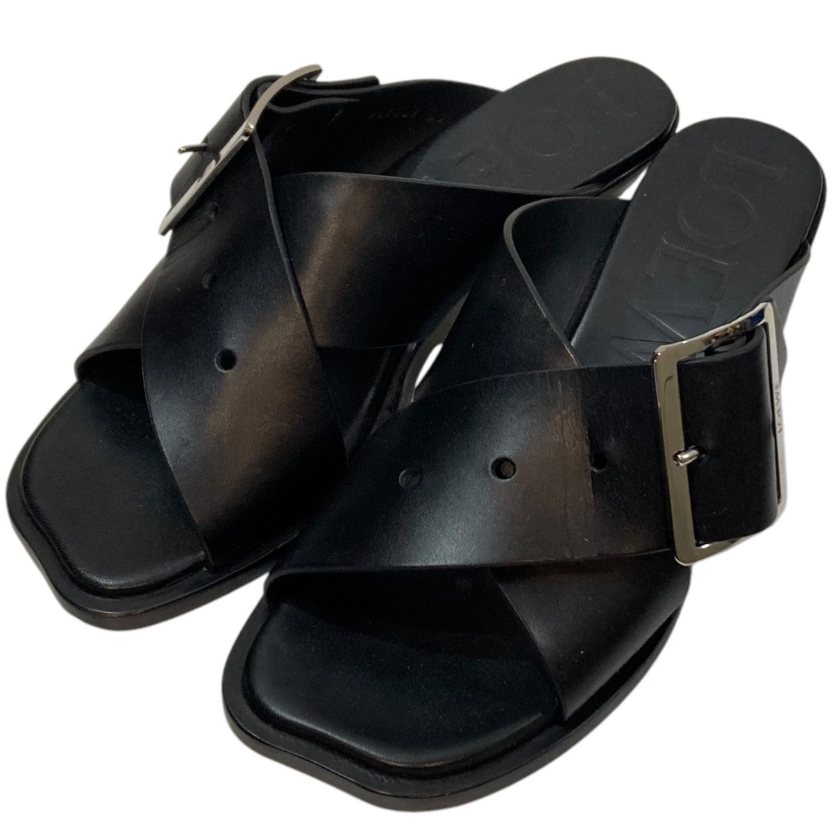 LOEWE(ロエベ) レザーサンダル952409 952409 ブラック サイズ 38