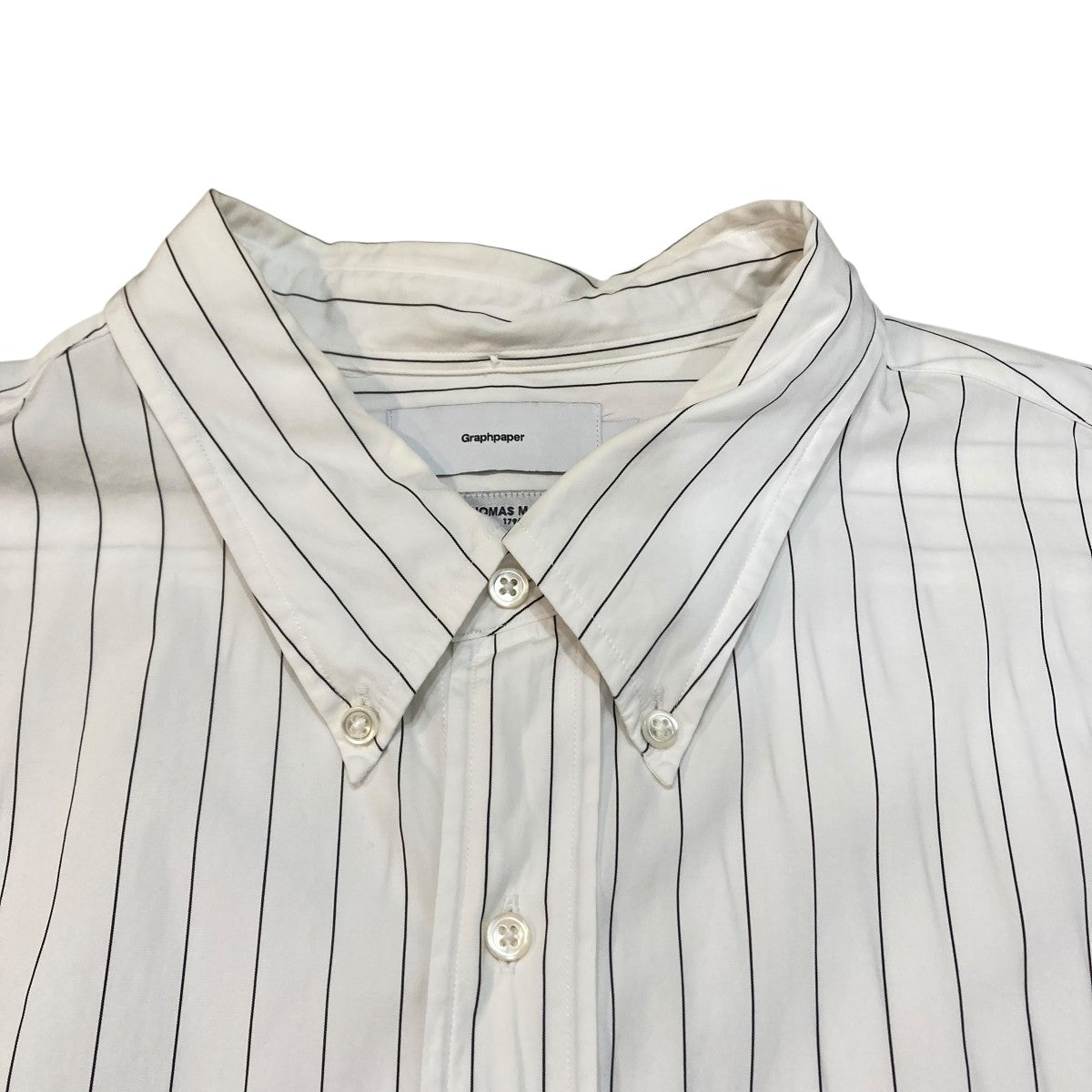 Thomas Mason L／S B．D Box ShirtストライプシャツGM201-50058