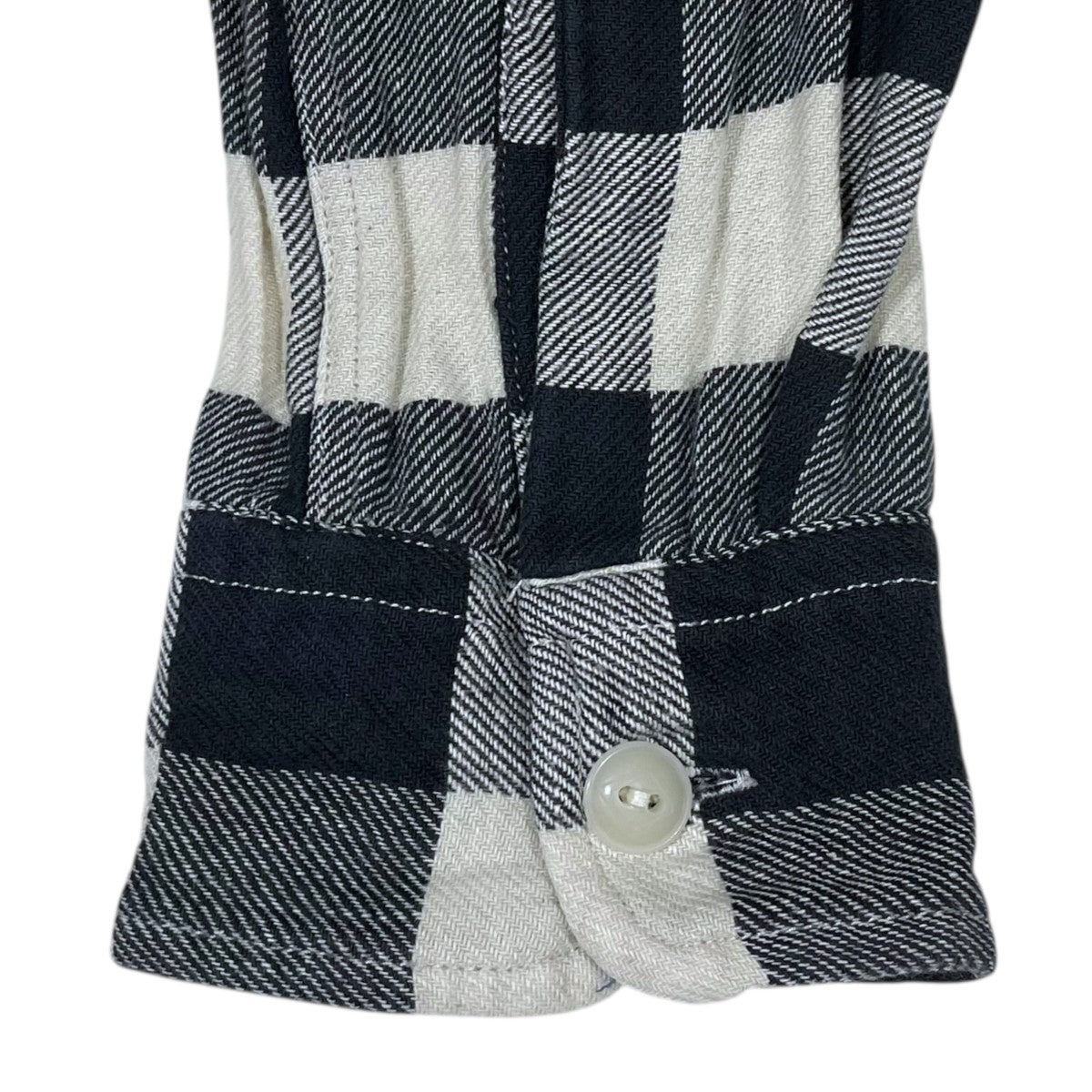 RRL×Ron Herman ブロックチェック柄コットンリネンシャツ