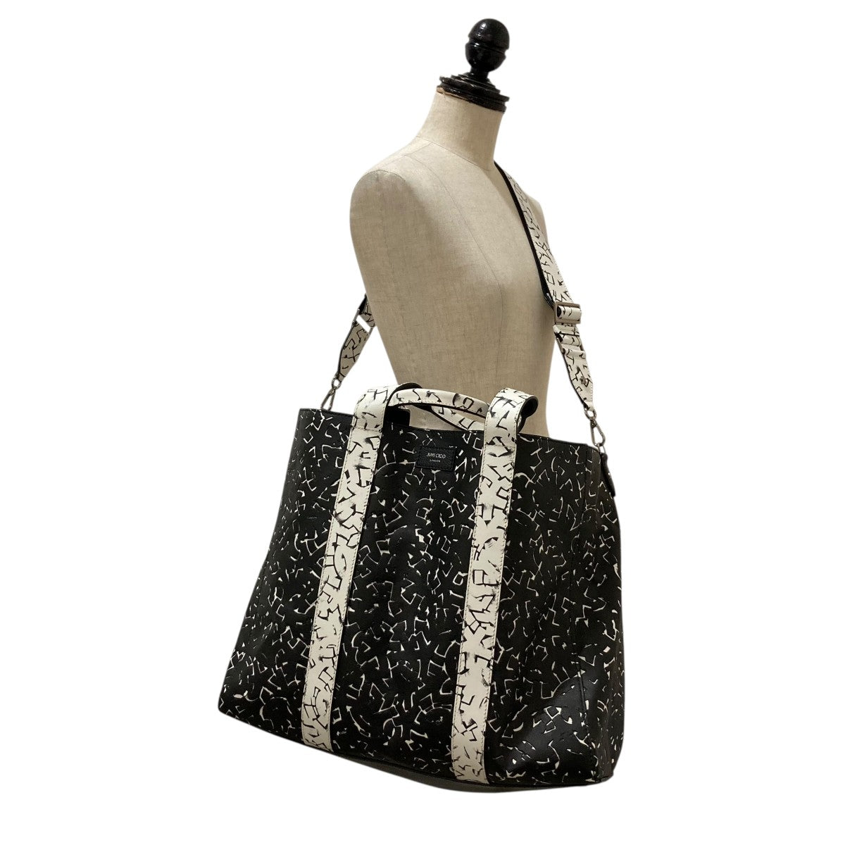 専用品JIMMY CHOO×ERIC HAZE BLACK 2WAYハンドバッグ JIMMY CHOO(ジミーチュウ) ×ERIC HAZE SHOPPER TOTE2WAYトート