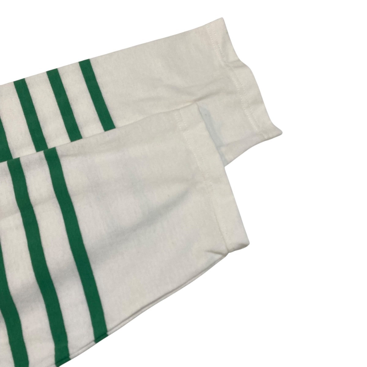 OUTIL ウティ 半袖 バスクTシャツ 綿100　緑 白 M L ボーダー OUTIL(ウティ) ボーダーTシャツ バスクシャツ ホワイト×グリーン