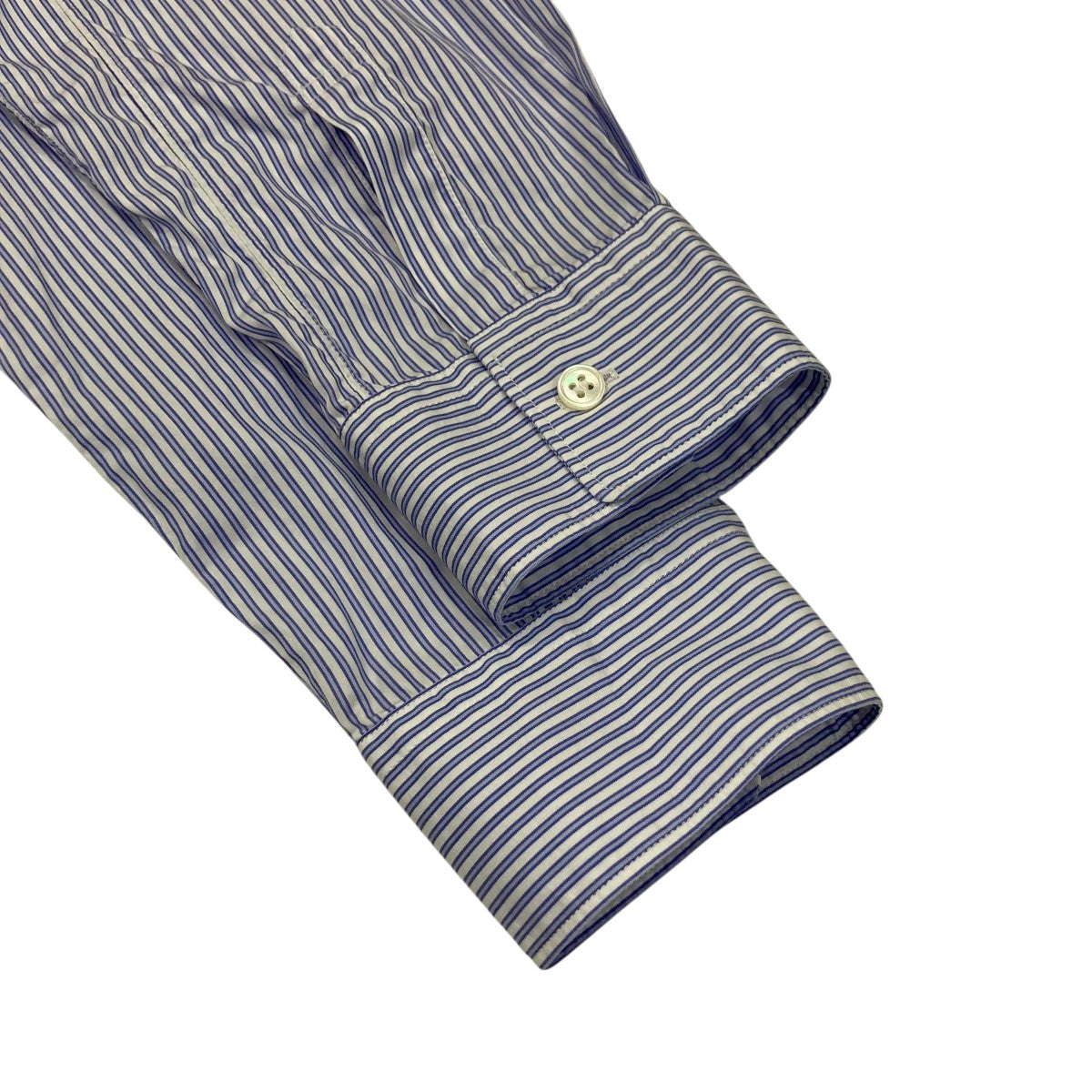 COMME des GARCONS SHIRT yarn dyed cotton stripe poplin×cotton pileストライプシャツドッキングジップパーカーFH-B047 古着・中古-4枚目のアイテム画像