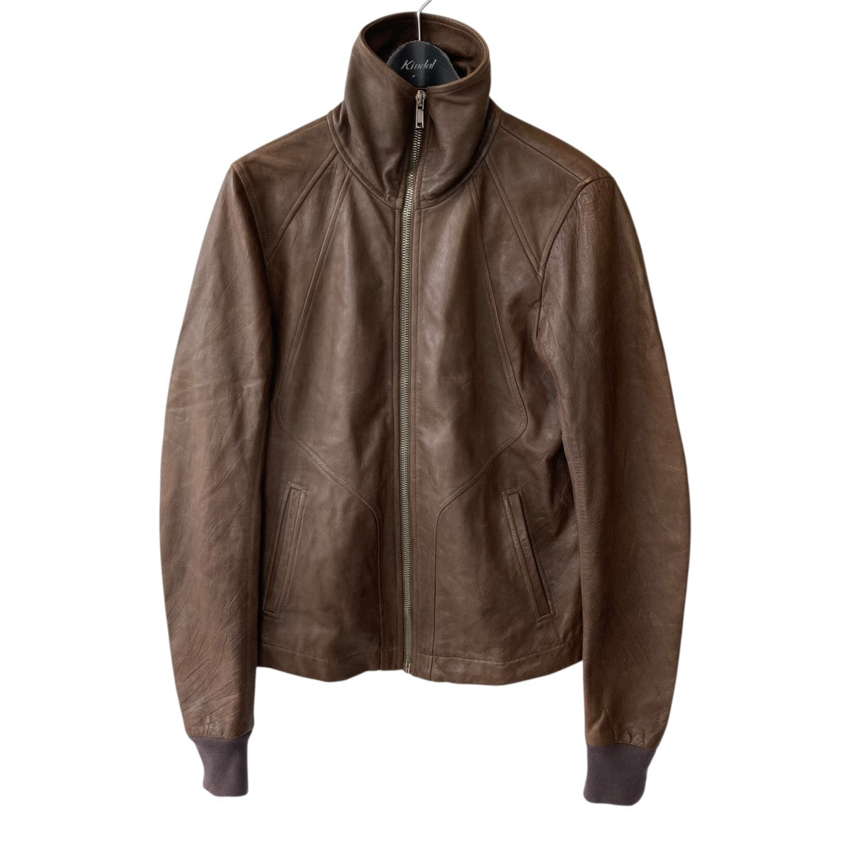 RICK OWENS(リックオウエンス) レザージャケット ブラウン