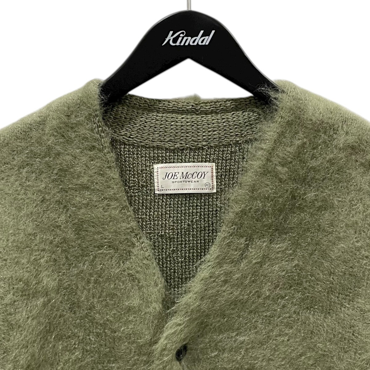 Vネックモヘアニットカーディガン