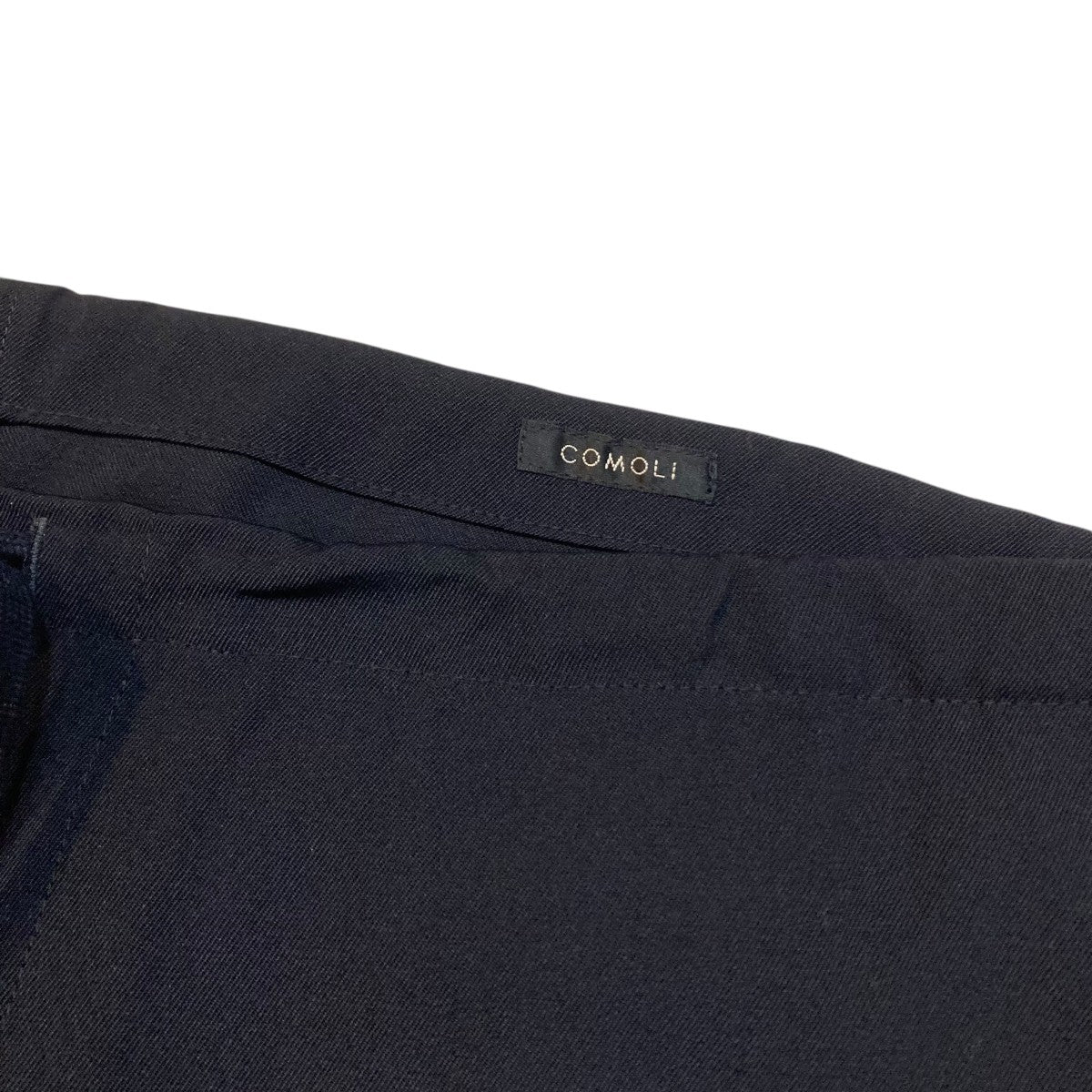 20SS comoli ウールギャバドローストリングパンツ ネイビー コモリ COMOLI(コモリ) ウールギャバ ドローストリングパンツイージー