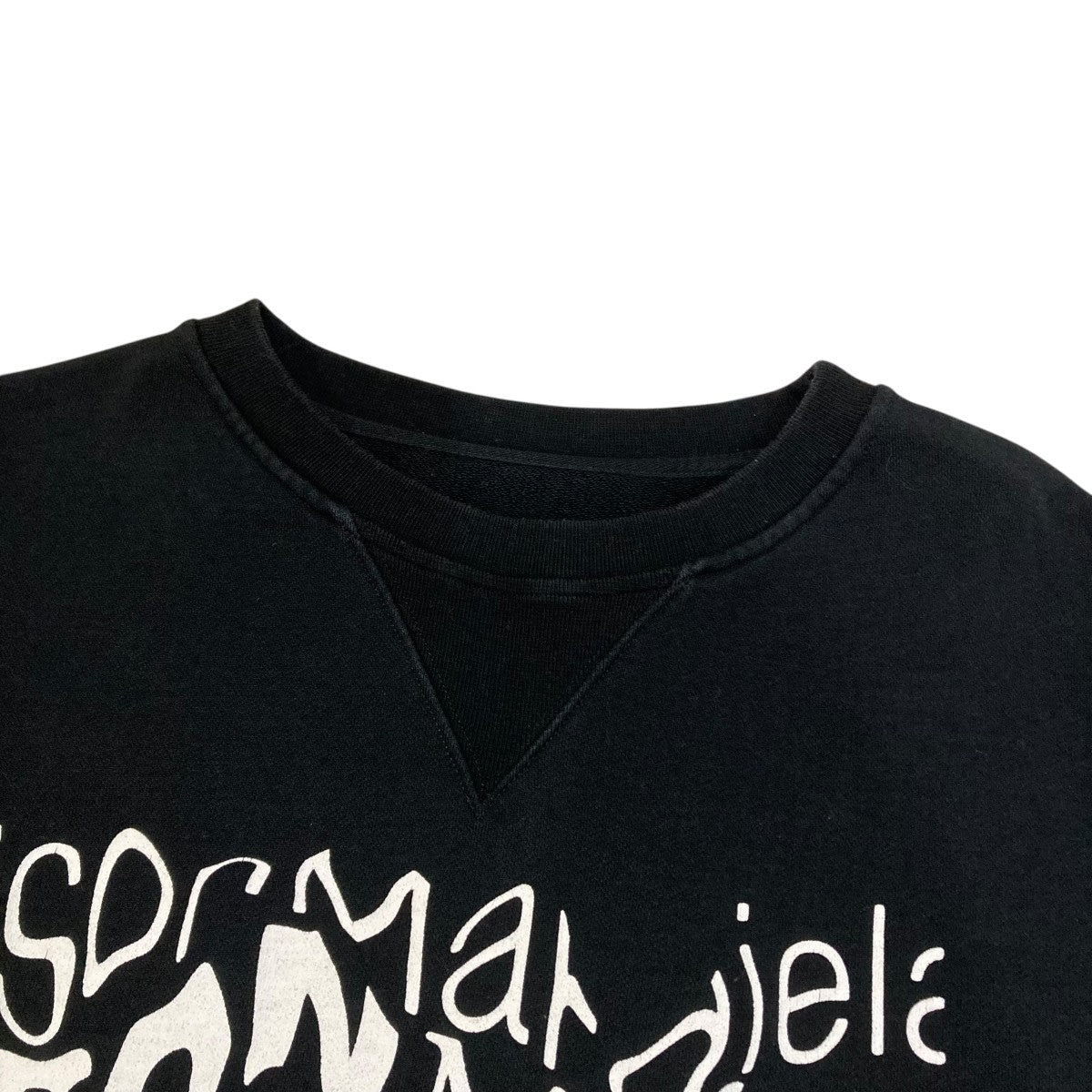 新品未使用ヤマダヤ スコットクラブNouveau Monde 黒 スウェット Maison Margiela(メゾンマルジェラ) 21SSロゴプリント オーバー