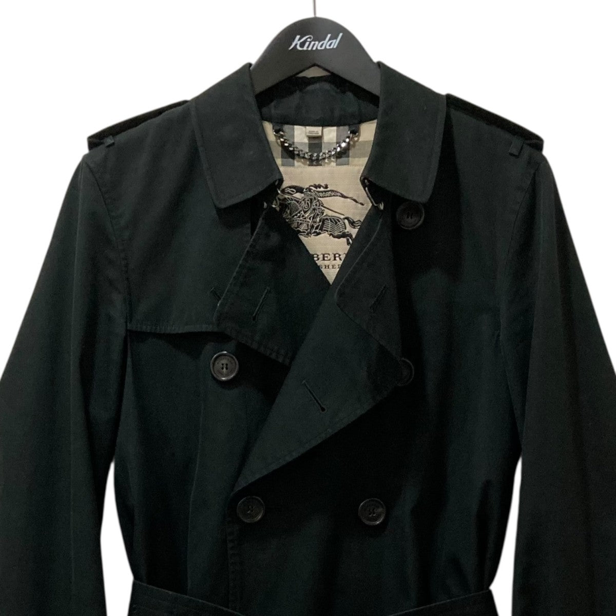 バーバリー　トレンチコート　ブラック　古着 BURBERRY(バーバリー) トレンチコート ブラック サイズ 44