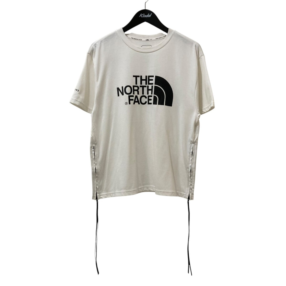 美品 ハイク×ノースフェイス テックビッグティーシャツ ウィメンズＬ THE NORTH FACE×HYKE TEC BIG TEEサイドジップ クルーネックT