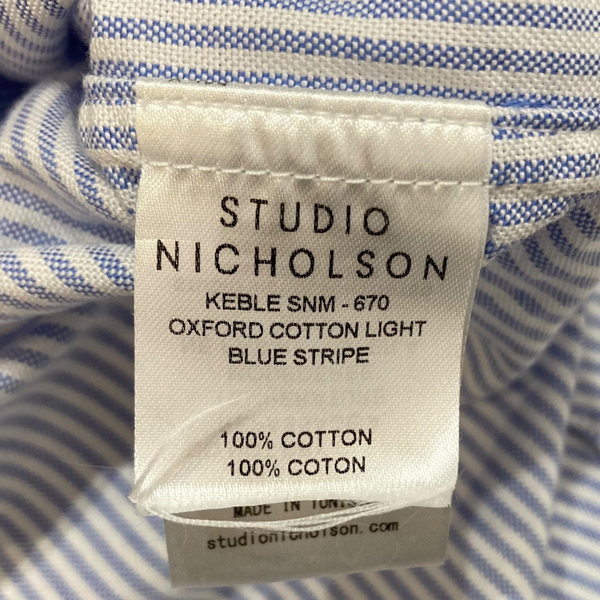 STUDIO NICHOLSON(スタジオニコルソン) ストライプシャツSNM-670