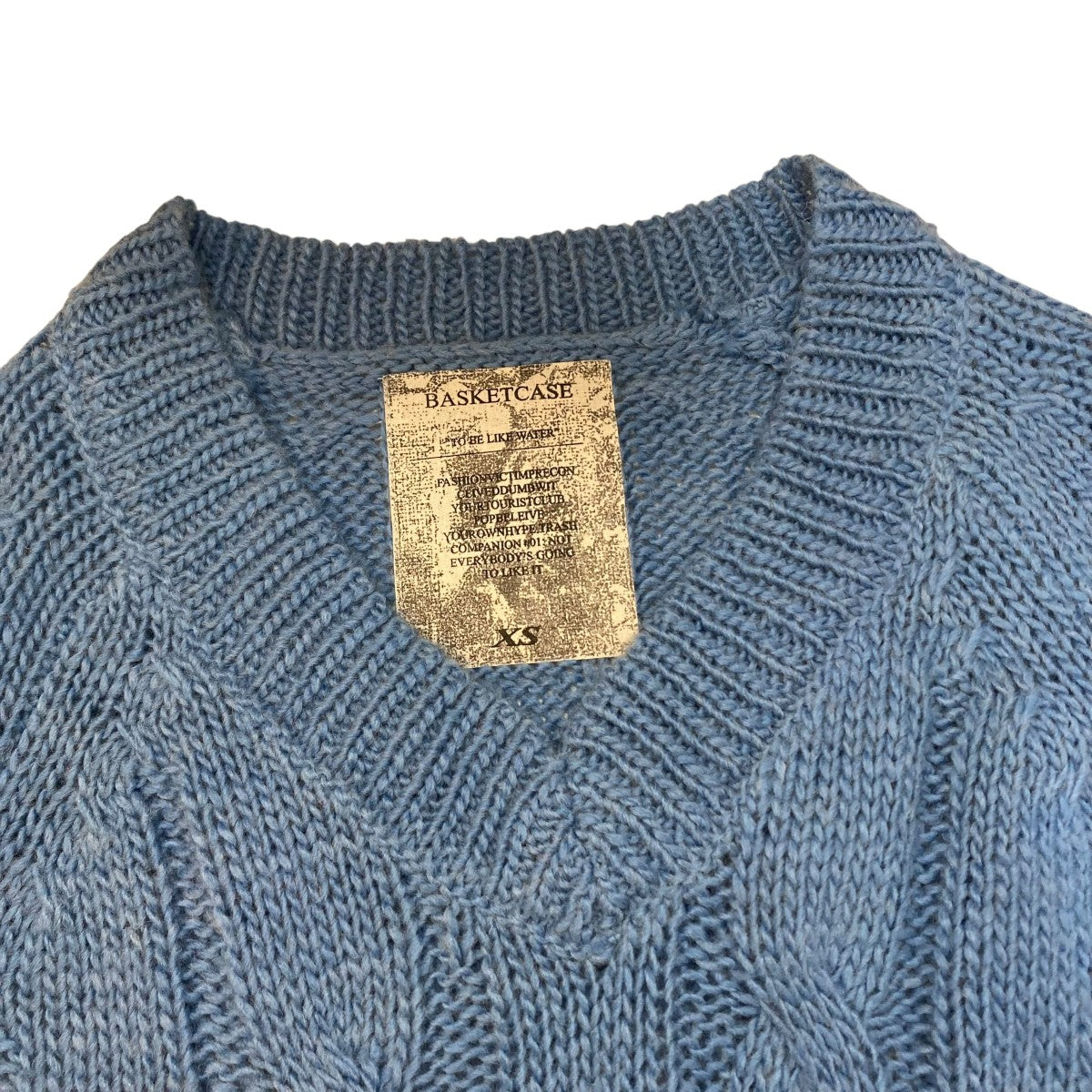BASKETCASE(バスケットケース) Vネックニット92663 92663 ブルー