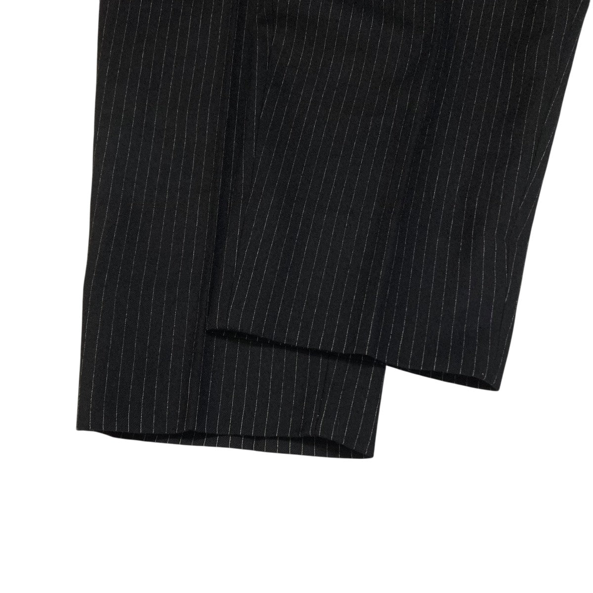 新品　HEUGN TROUSER040 ストライプウールスラックス　ブラック HEUGN(ユーゲン) George CH STRIPEストライプスラックスTROUSER