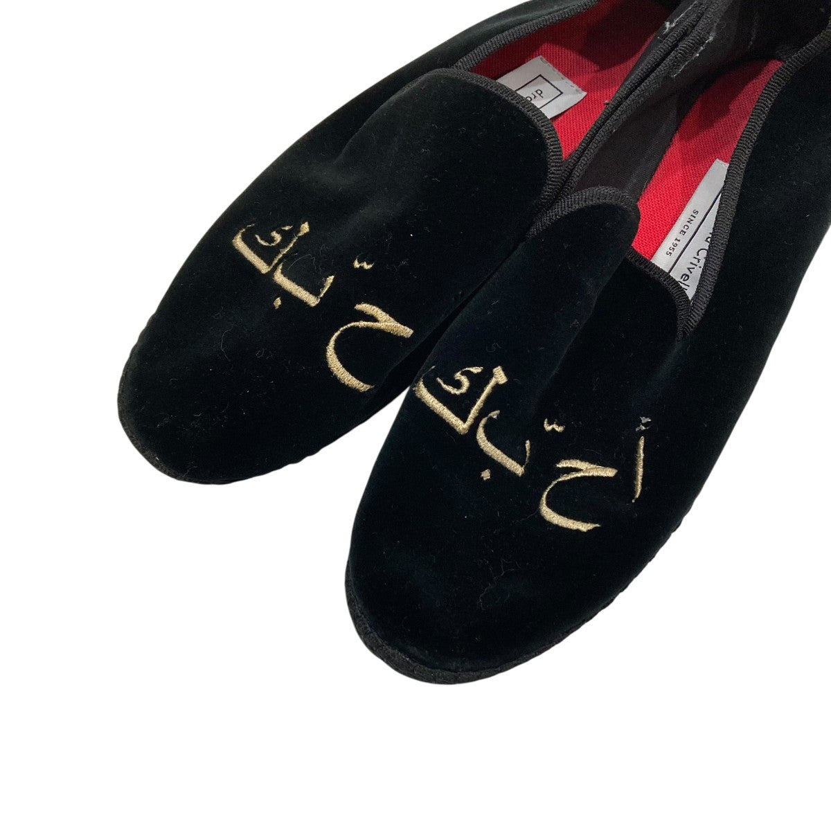 drogheria Crivellini(ドロゲリアクリベリーニ) ベロア刺繍スリッポン