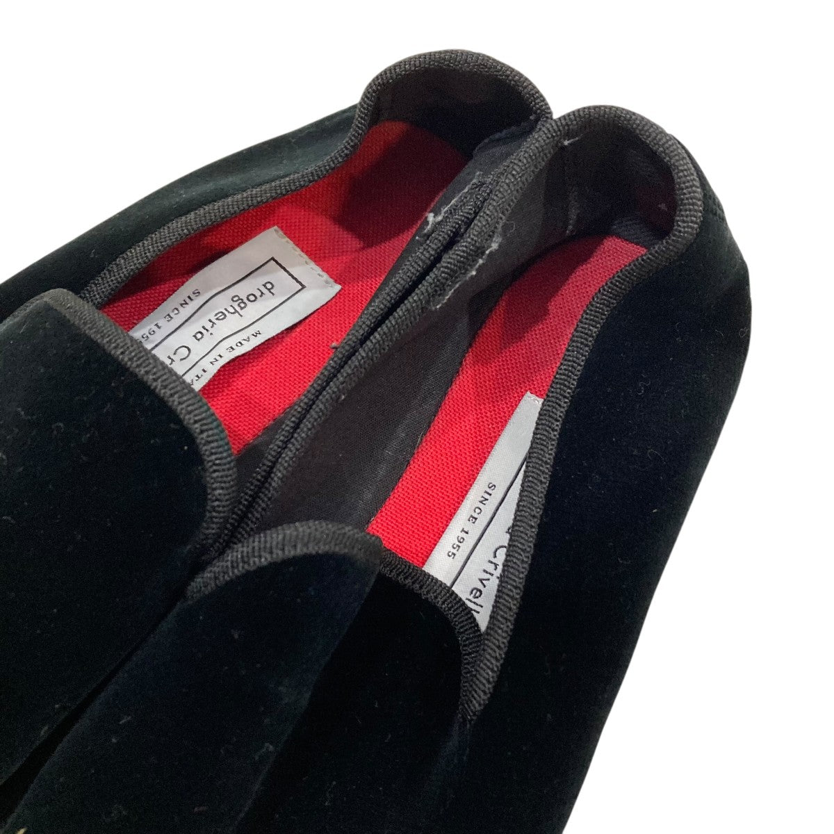 drogheria Crivellini(ドロゲリアクリベリーニ) ベロア刺繍スリッポン