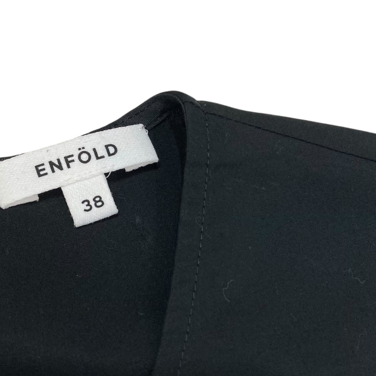 ENFÖLD ノースリーブチュニック 38 ブラック ENFOLD エンフォルド ノースリーブトップス 良好 サイズ38