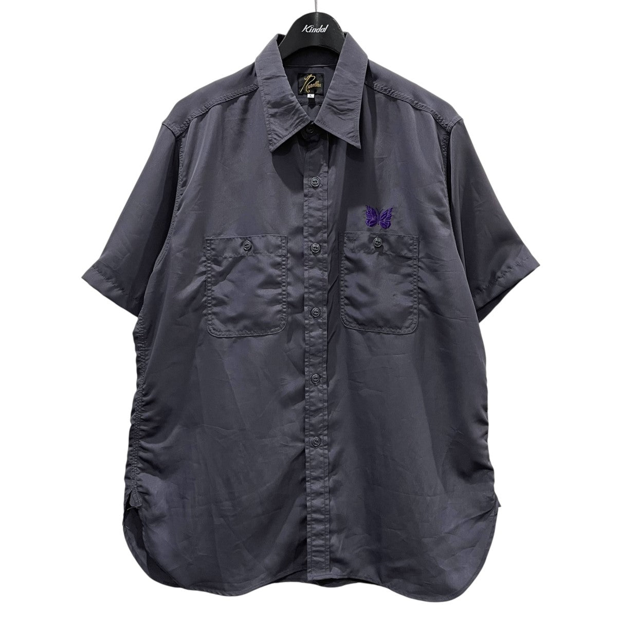 の*り様 Needles ニードルズ ニードルス 半袖セットアップ Sサイズ Needles(ニードルズ) 半袖シャツ S/S Work Shirt - Poly Cloth