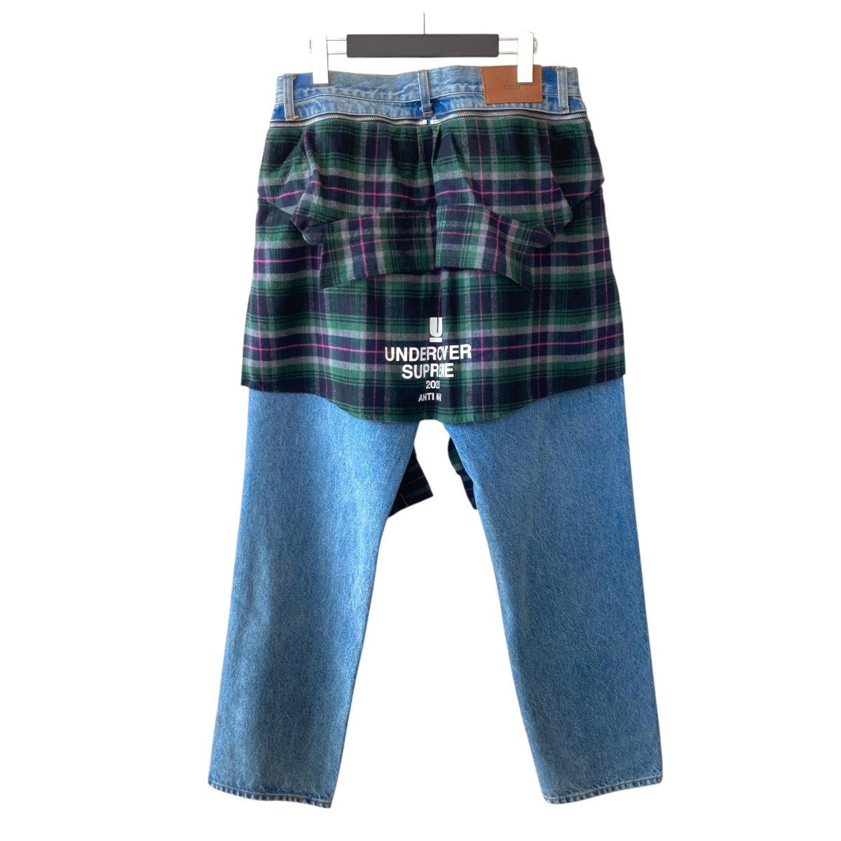 シャツ レイヤード デニムパンツ