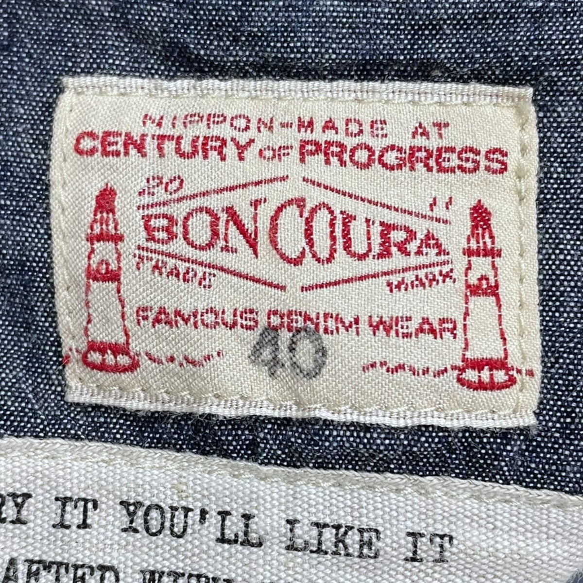BONCOURA(ボンクラ) デニムベスト インディゴ サイズ 40｜【公式