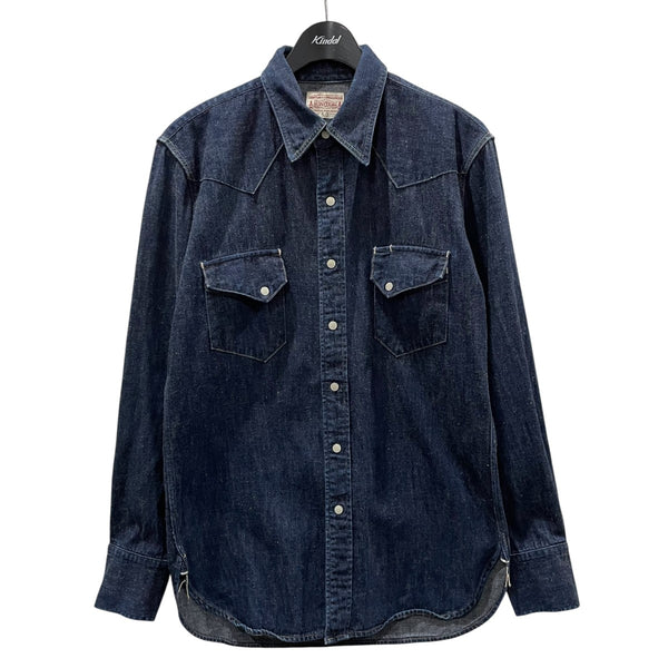 BONCOURA ボンクラ デニムウエスタンシャツ 濃紺 36 日本製 スナップ BONCOURA(ボンクラ) デニムウエスタンシャツ DENIM WESTERN SHIRT