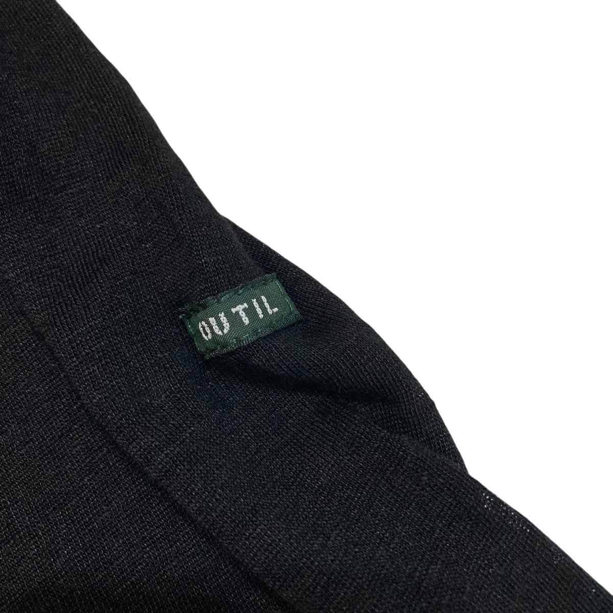 ウティ　outil リネンクルーネックカットソー OUTIL(ウティ) リネンカットソー ブラック サイズ 1｜【公式