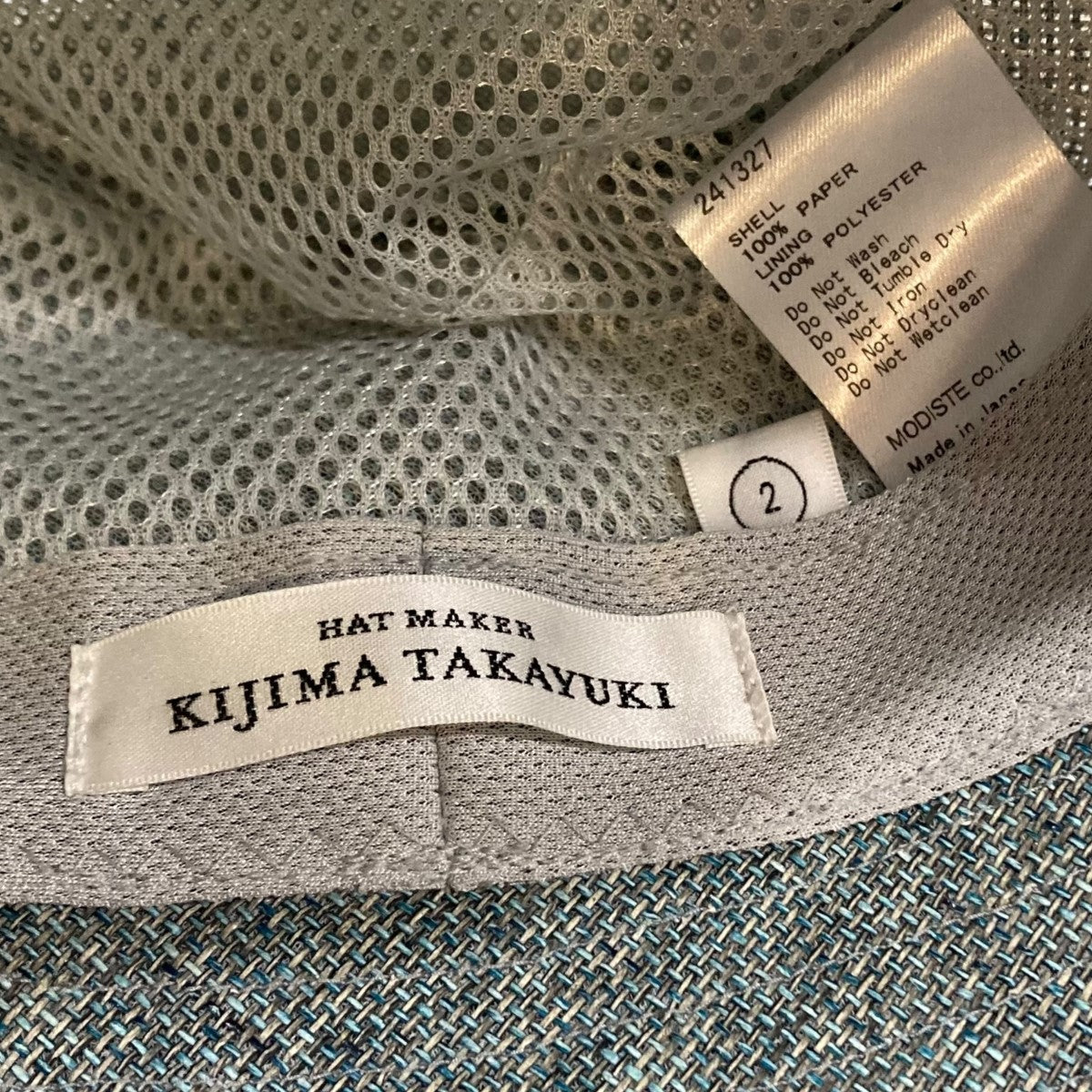 KIJIMA TAKAYUKI(キジマタカユキ) PAPER CLOTH BUCKET HATハット
