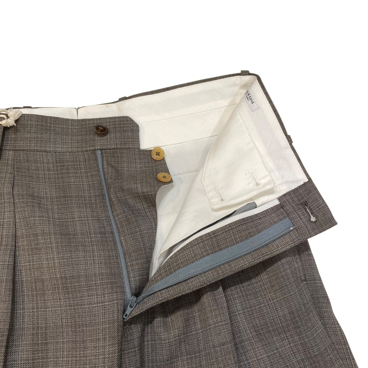 maatee&sons　永遠スラックス　グレンチェック　サイズ２　グレー　美品 MAATEE＆SONS(マーティーアンドサンズ) 永遠スラックスチェック