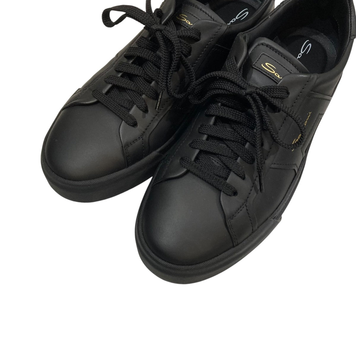 【Santoni】レザー ハイカットダブルバックルスニーカー DBS】レザー ダブルバックルハイカットスニーカー（シューズ