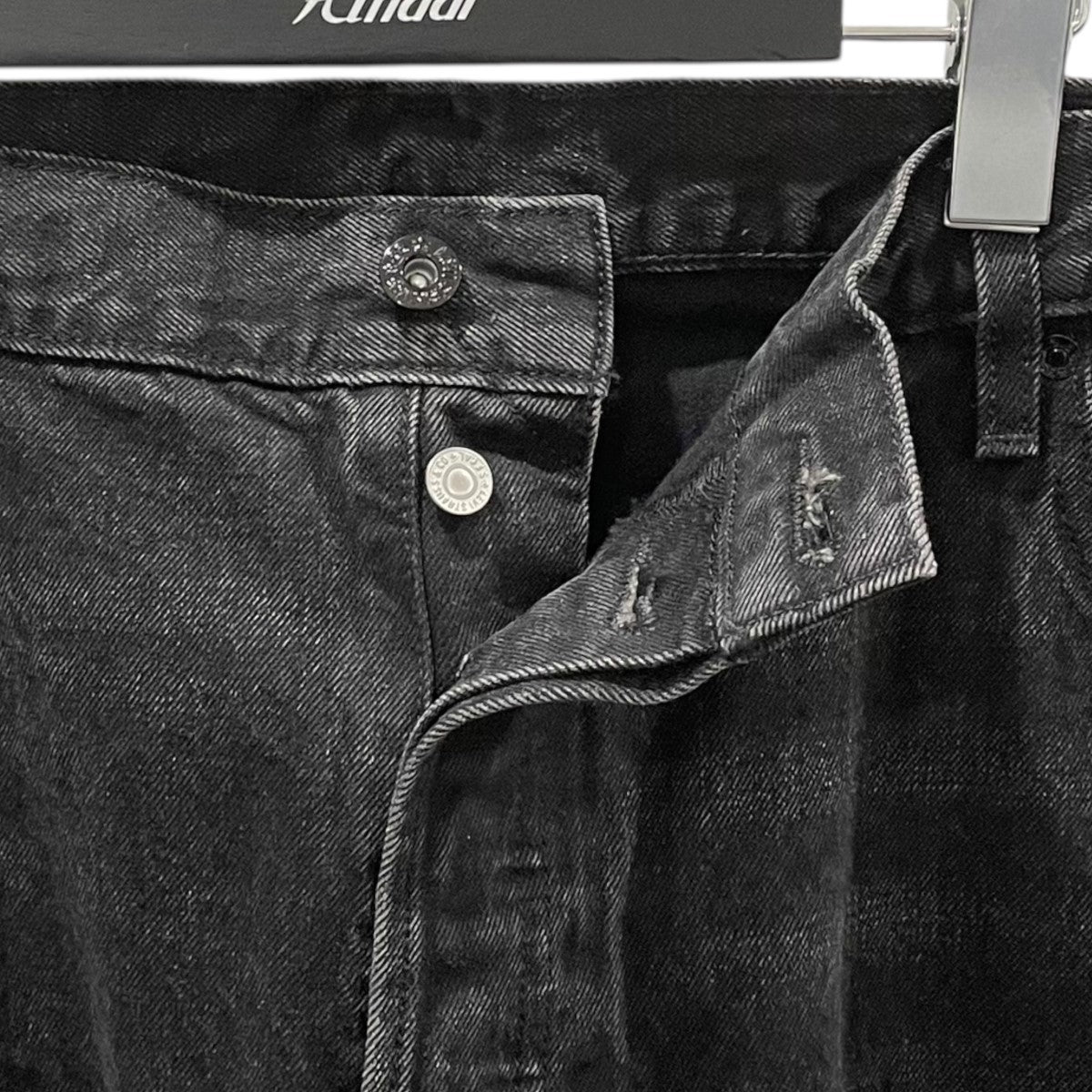 24AW ヴィンテージ加工デニムパンツ 501 DENIM PANTS BLACK 30周年記念 BIG E 0022U-0000