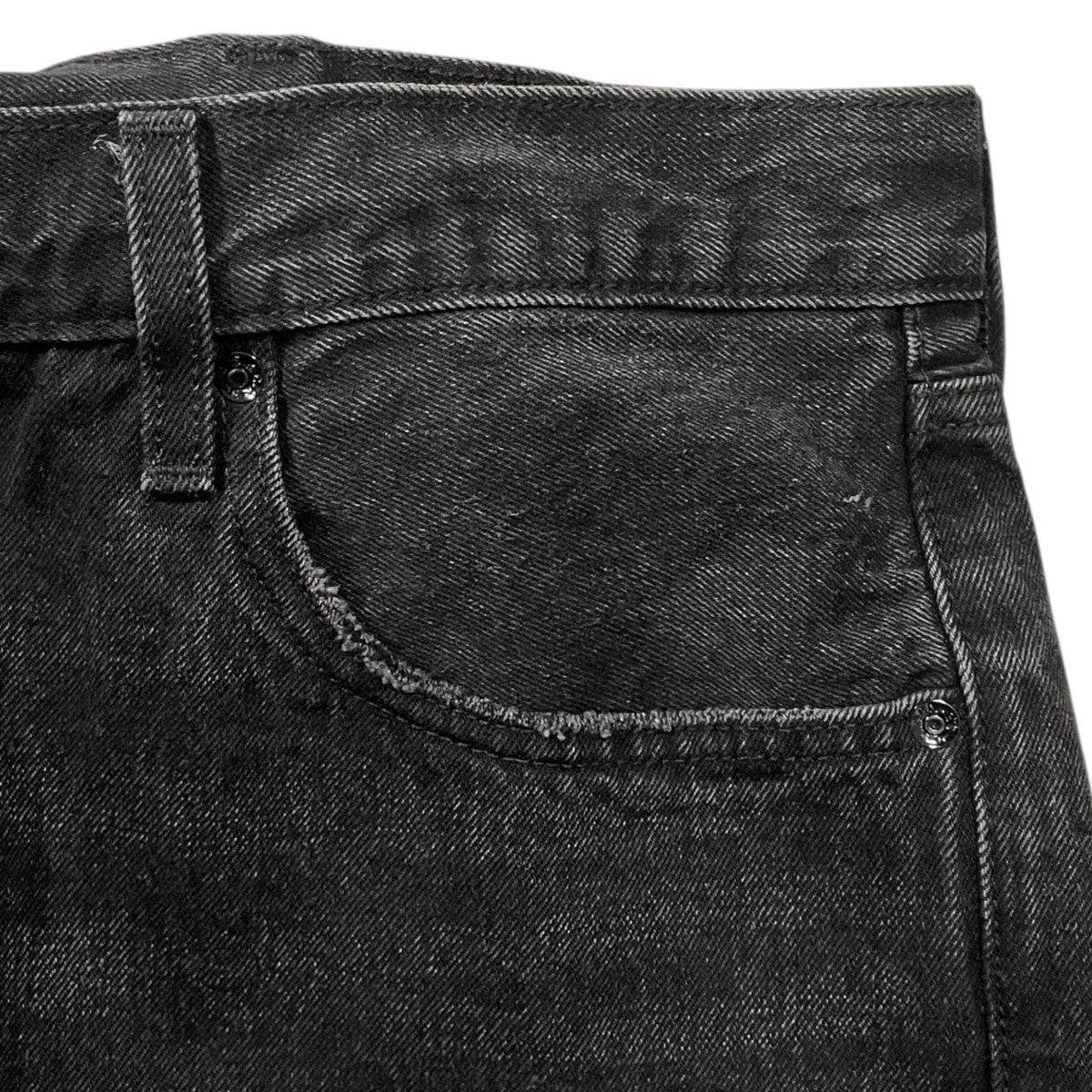 24AW ヴィンテージ加工デニムパンツ 501 DENIM PANTS BLACK 30周年記念 BIG E 0022U-0000