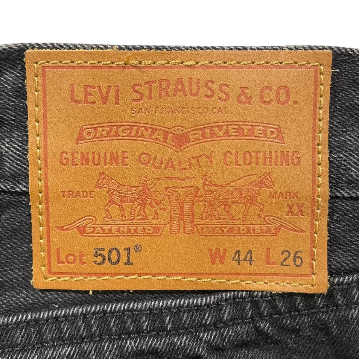 24AW ヴィンテージ加工デニムパンツ 501 DENIM PANTS BLACK 30周年記念 BIG E 0022U-0000