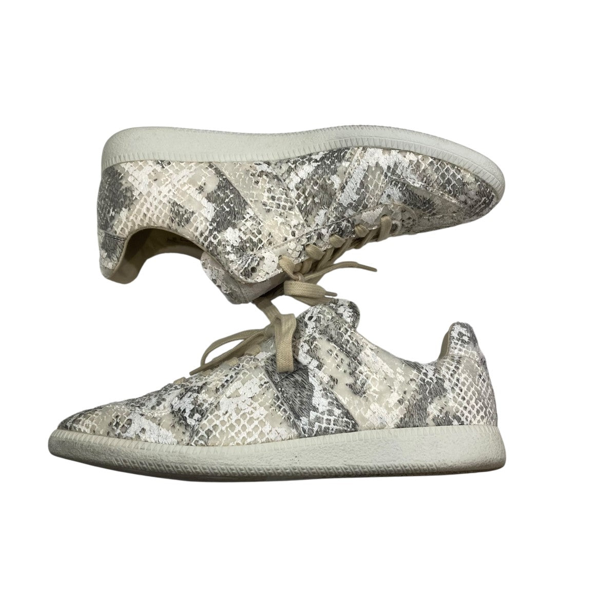 【マルジェラ】グレー/ホワイト スエード スニーカー Maison Margiela スニーカー ホワイト/グレー
