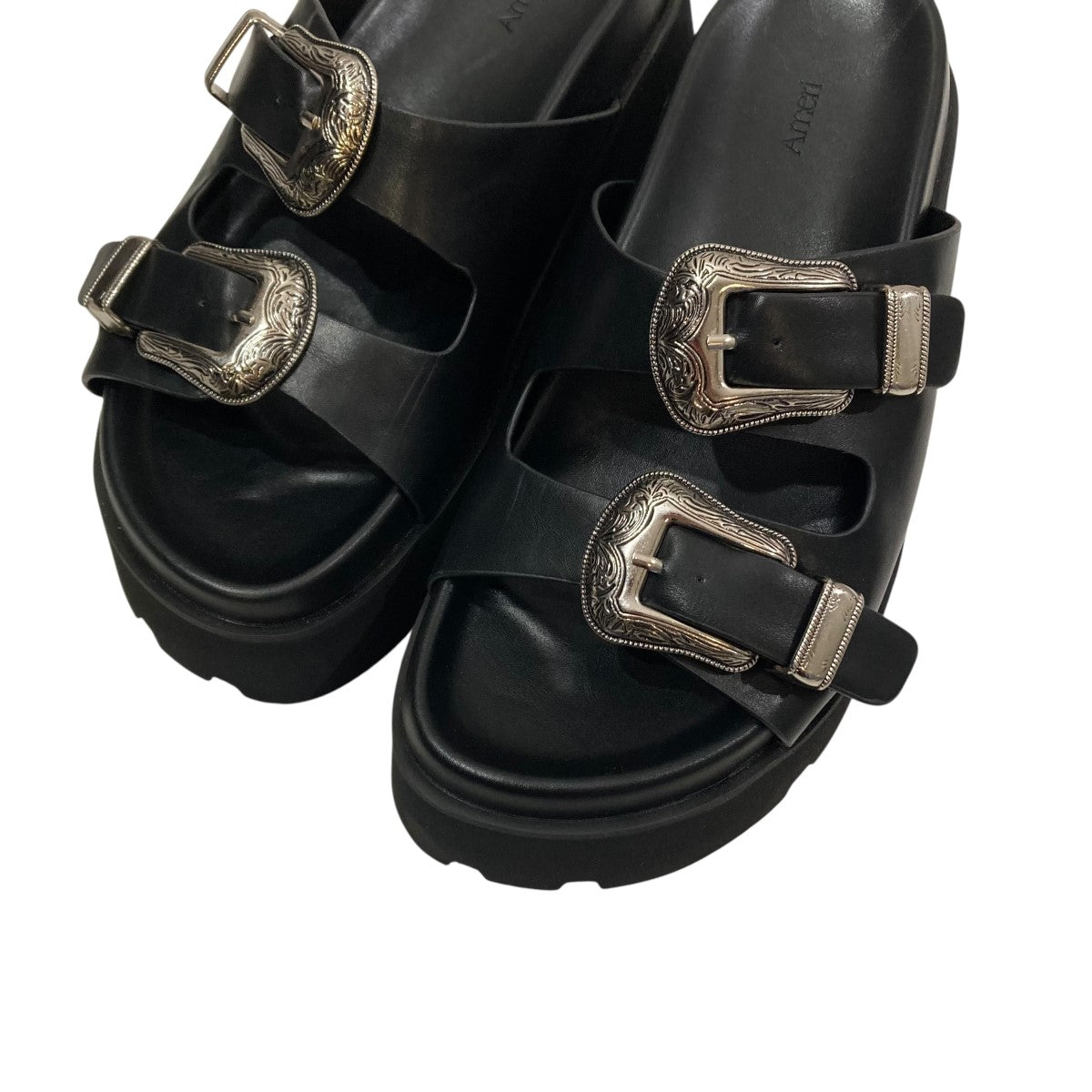 靴 MEDI WESTERN BUCKLE SANDALS ameri MEDI WESTERN BUCKLE SANDALS