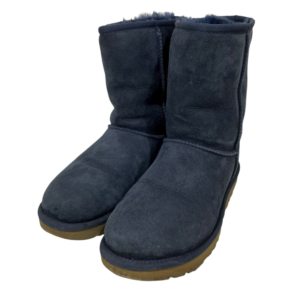 希少☆新品未使用☆2way／UGG／ムートンブーツ／25cm／ネイビー glitter アグ UGG CLASSIC MINI II/クラシックミニII ムートン