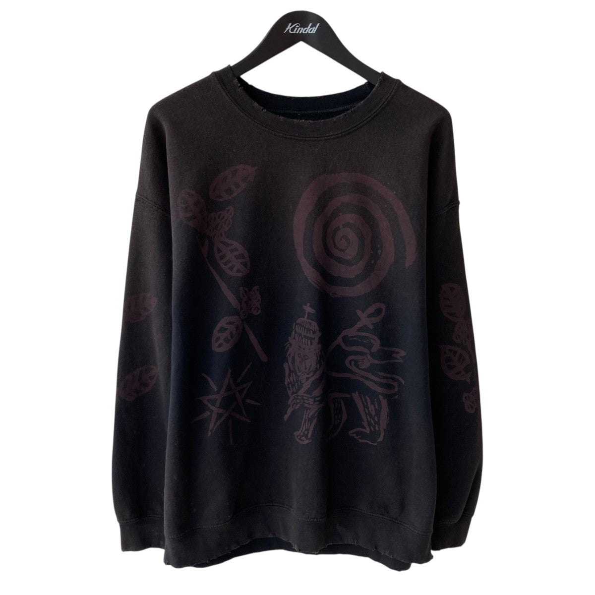 ETHIOPIA PRINT VINTAGE SWEATSHIRTトレーナー23SS-CSS-004