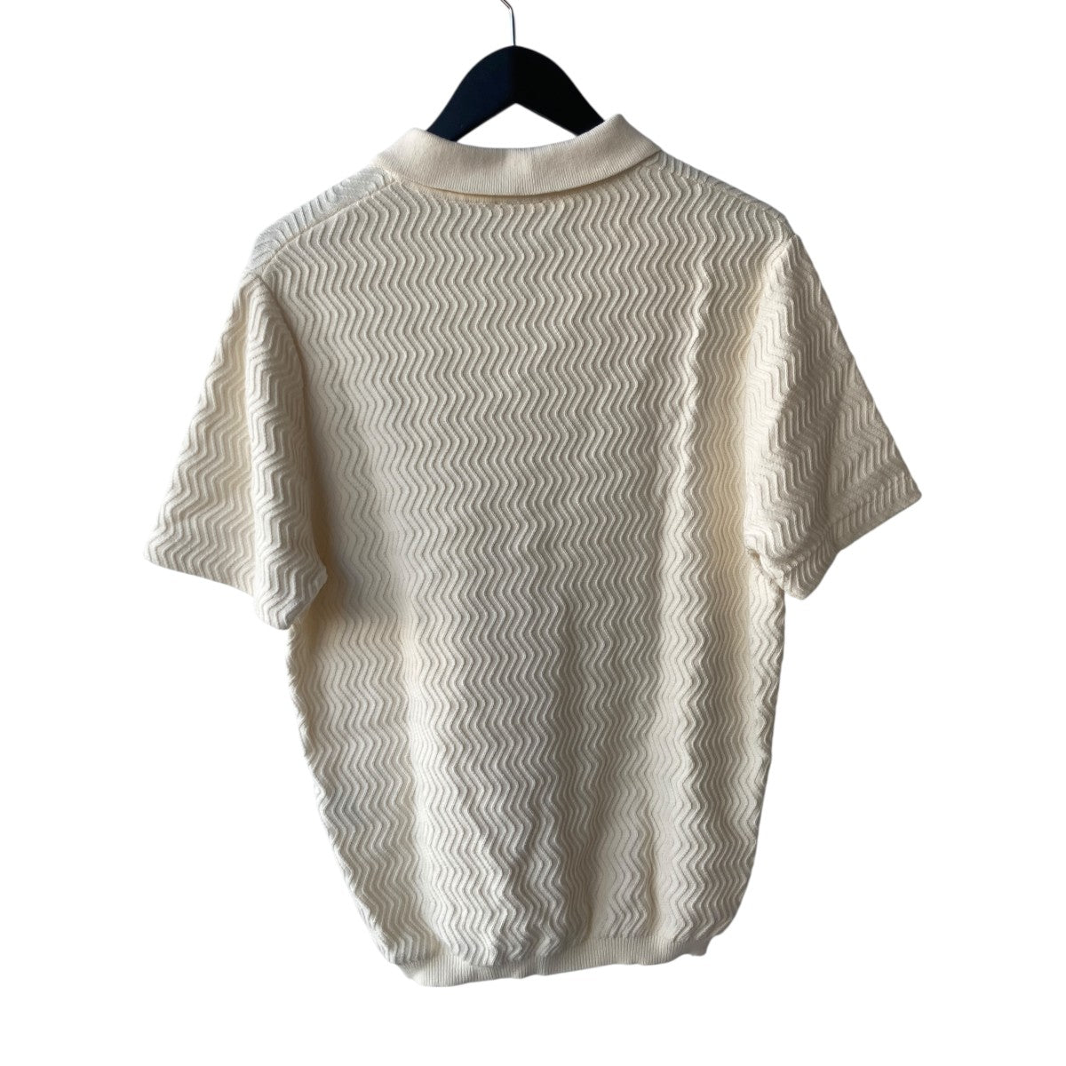 Wave Cable Knit Polo半袖ポロシャツDIMESP248CRE