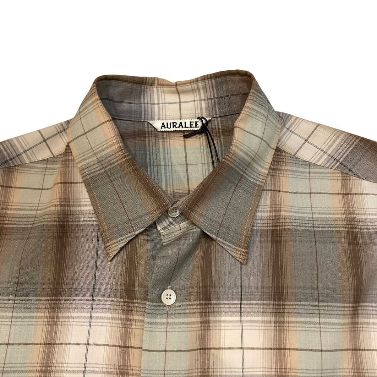AURALEE(オーラリー) SUPER LIGHT WOOL CHECKチェックシャツ