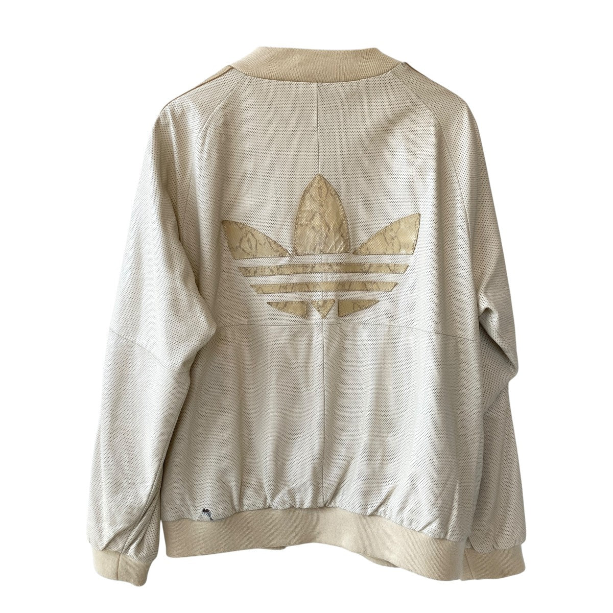 adidas Punched leather python three-line blousonパンチング レザー パイソン スリーラインブルゾンALF001 古着・中古-2枚目のアイテム画像