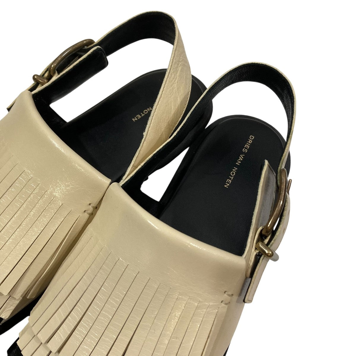 【DRIES VAN NOTEN】ドリス ヴァン ノッテン ファーサンダル ブラック（黒）系 Dries Van Noten(ドリス ヴァン ノッテン