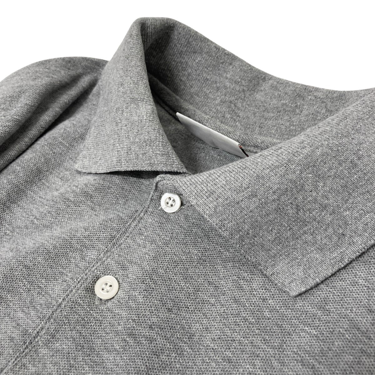 Lacoste グレー ポロシャツ ラコステ LACOSTE 比翼フロントロングスリーブポロシャツ