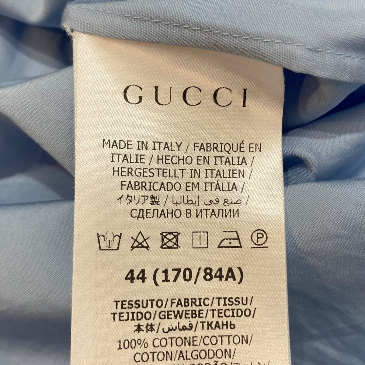 GUCCI(グッチ) 長袖シャツ742715 742715 ブルー サイズ 44