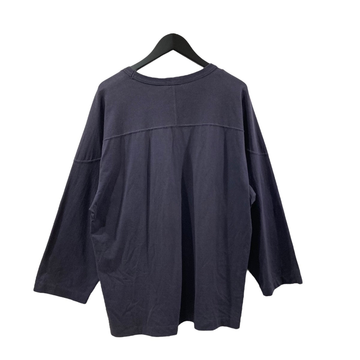 21aw COMOLI コモリ ウール フットボールTシャツ COMOLI / ウールフットボールTシャツ_NAVY (sold) | INSIDE MY