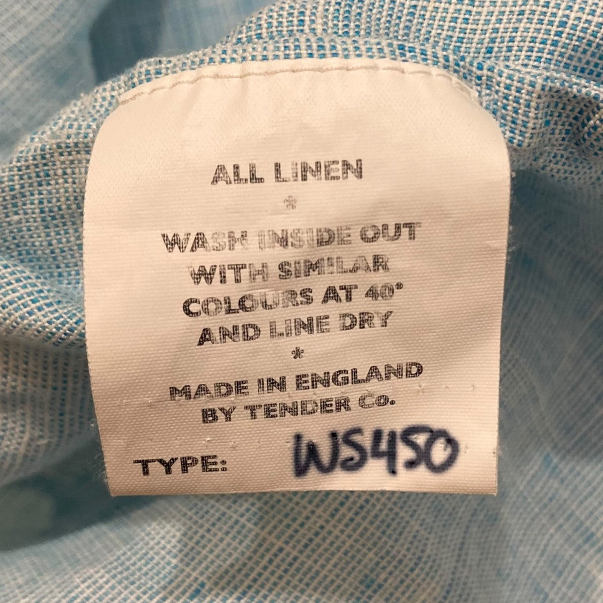 Tender リネンシャツWS450 古着・中古-8枚目のアイテム画像