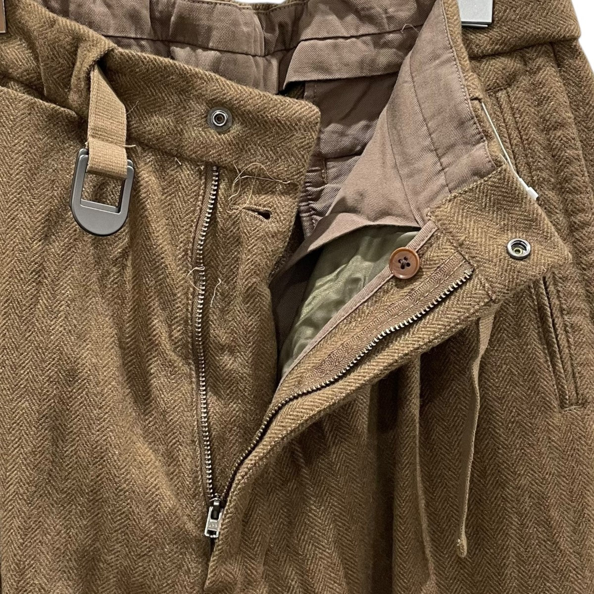 nanamica / Field Stroll Pants/ボトム/34/ウール/BRW/ヘリンボーン/SUCF365 nanamica(ナナミカ) ウールナイロンヘリンボーンパンツ Field Stroll