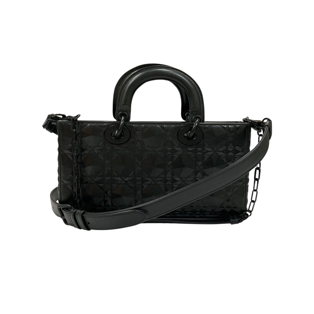 Christian Dior ショルダーバッグ 黒　バニティ Dior ディオール スモールバニティ ショルダーバッグ レザー