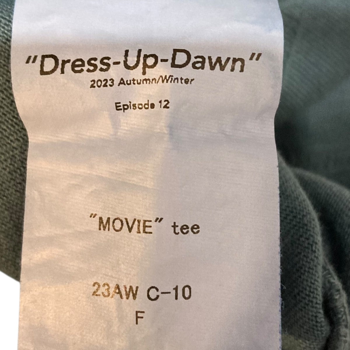 DAIRIKU(ダイリク) 23AWMOVIE Tee，長袖Tシャツ23AW C-10 23AW C