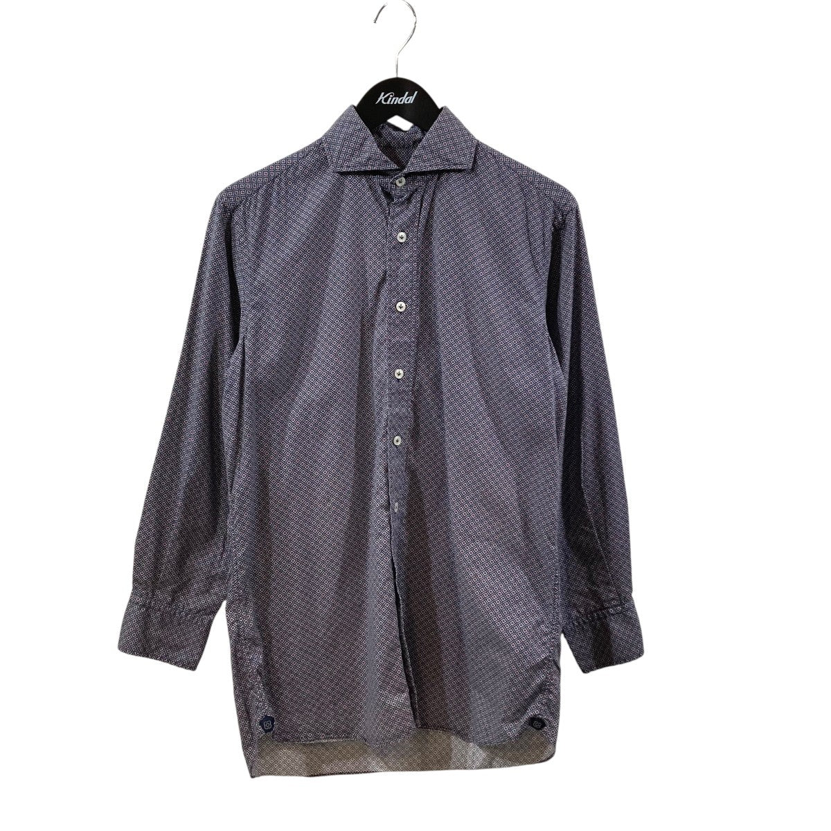 LARDINI(ラルディーニ) 長袖シャツ ネイビー×レッド サイズ 38