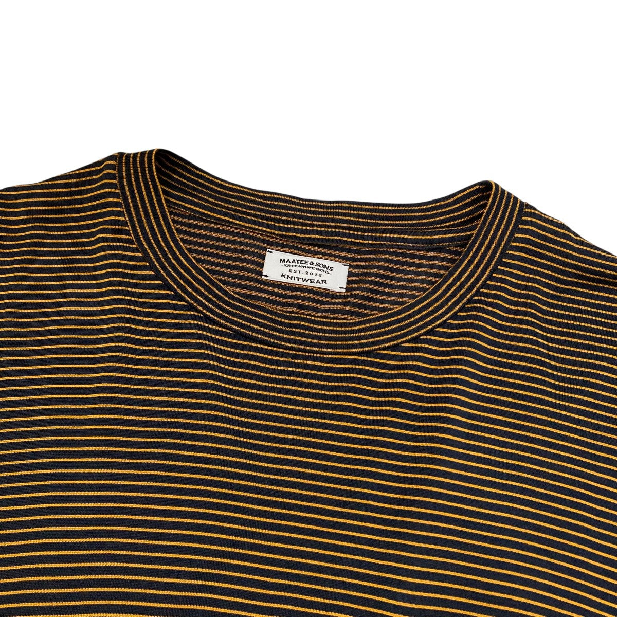 MAATEE＆SONS(マーティーアンドサンズ) SILK POCKET TEEボーダーT