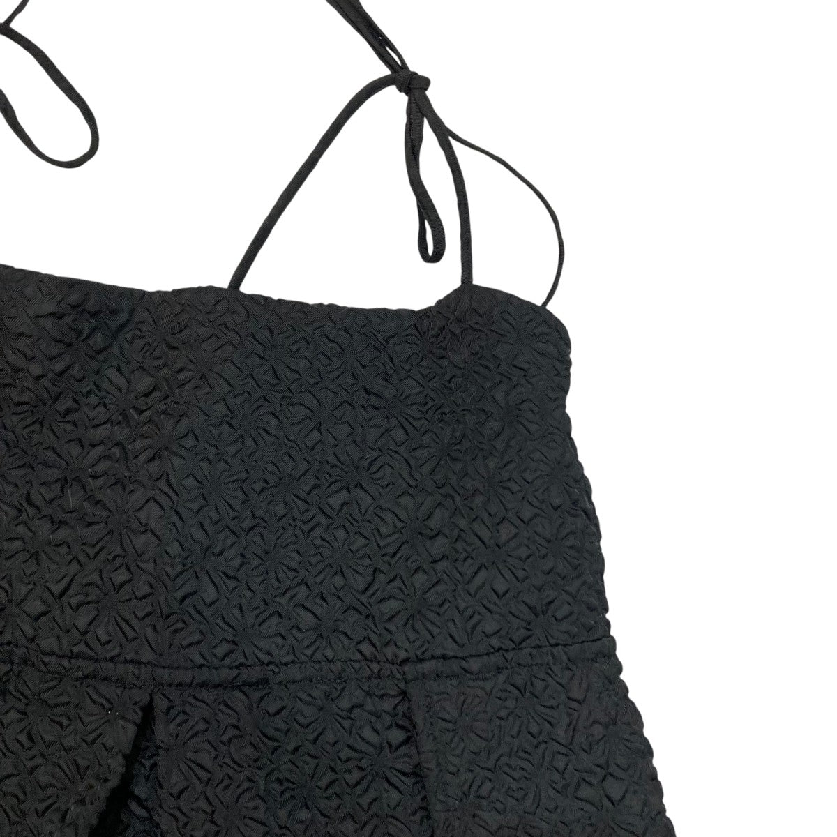 Gypsohila ジプソフィア パフパフキャミ ブラック Gypsohila(ジプソフィア) Jacquard Cami OnePieceキャミソール